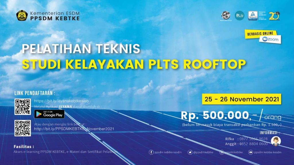 Pelatihan Teknis Studi Kelayakan PLTS Rooftop, 25-26 November 2021